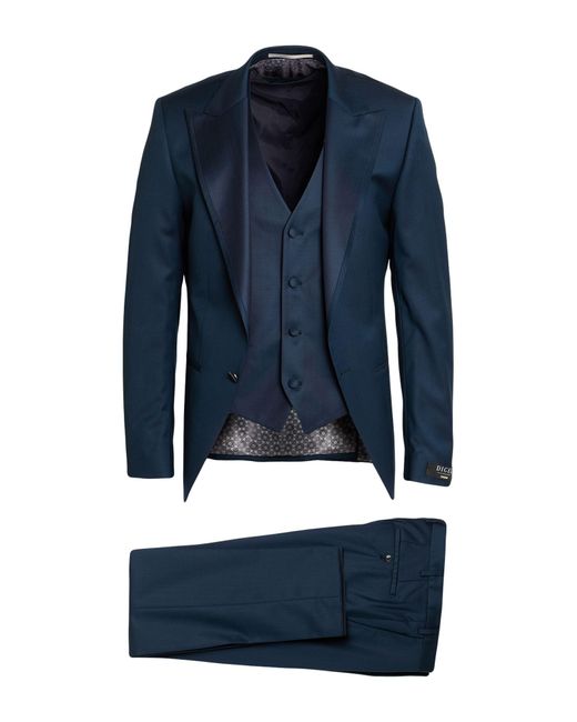 DIGEL Blue Ceremony Suit Virgin Wool for men