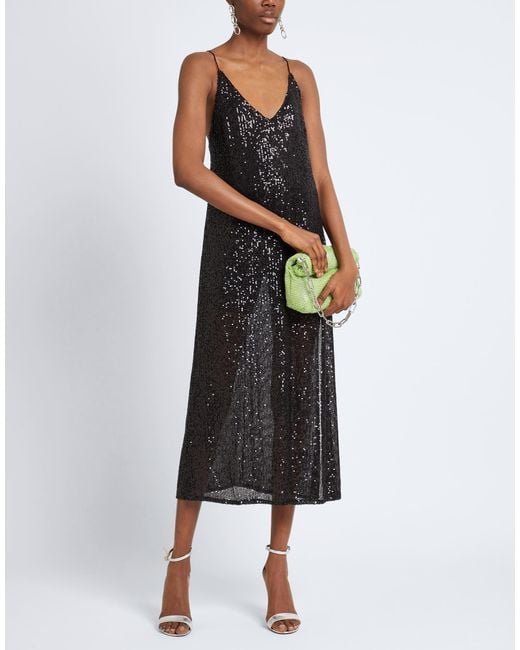THE NINA STUDIO Black Midi Dress