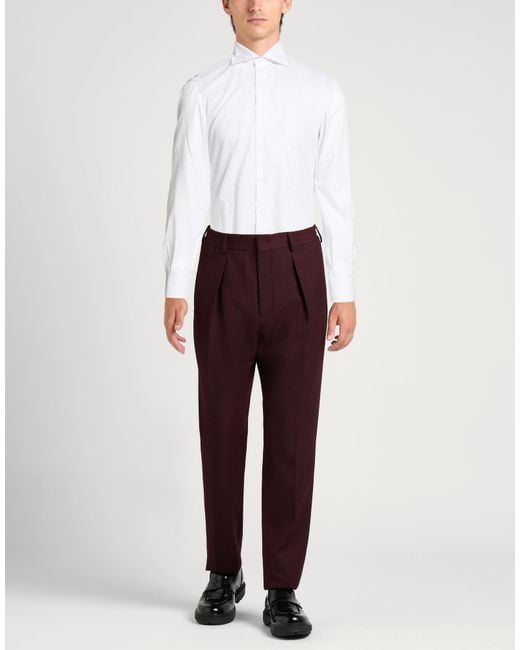 Isaia White Shirt Cotton for men