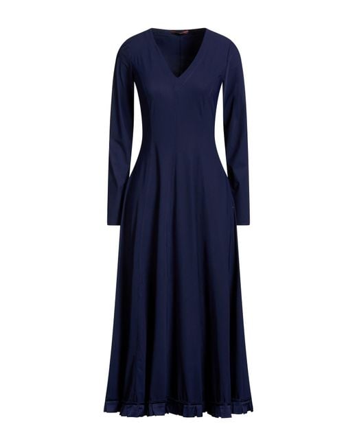 High Blue Midi Dress Nylon, Elastane
