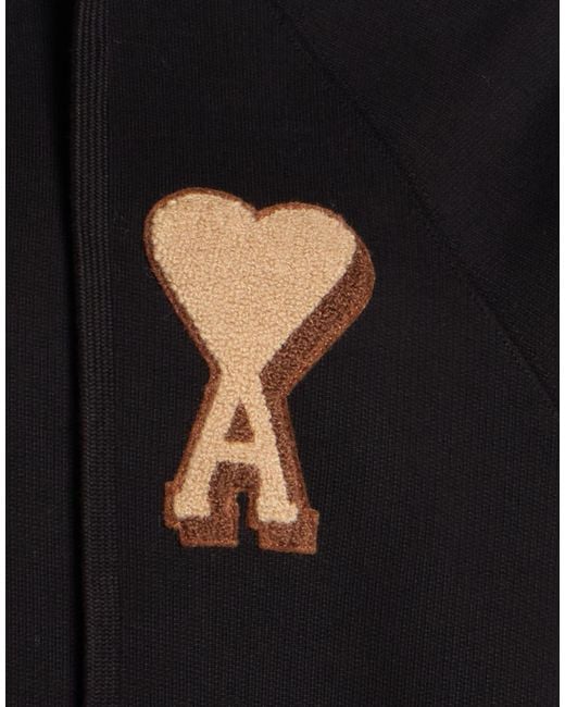AMI Black Sweatshirt Cotton, Elastane