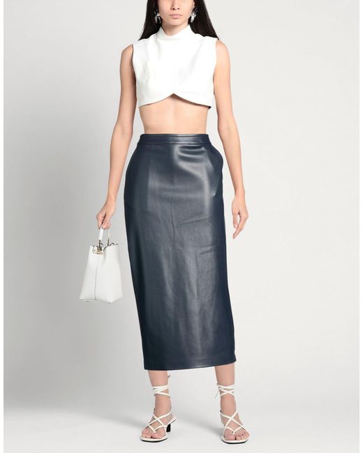 Alpha Studio Blue Midi Skirt