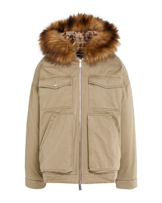 DSquared² Natural Khaki Jacket Cotton, Acrylic, Polyester, Modacrylic for men