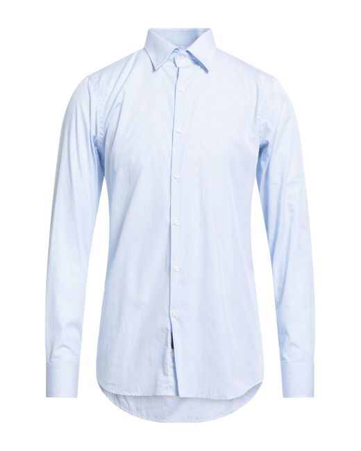 Bagutta Blue Light Shirt Cotton for men