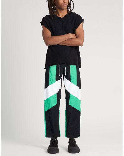 Bikkembergs Green Pants Cotton, Elastane for men
