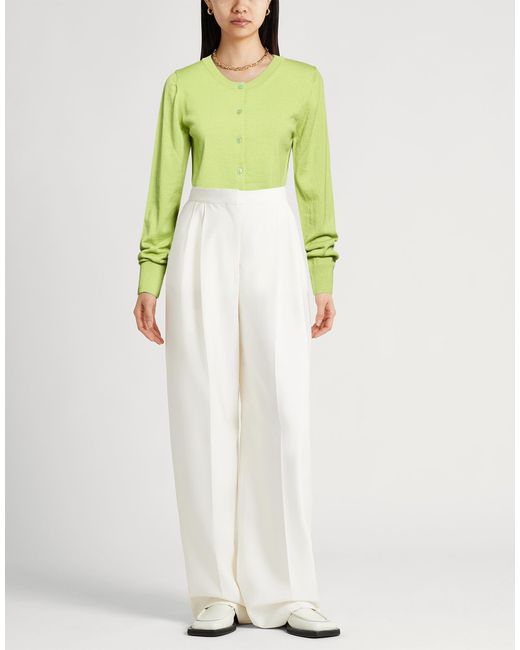 Anna Molinari Green Cardigan Merino Wool