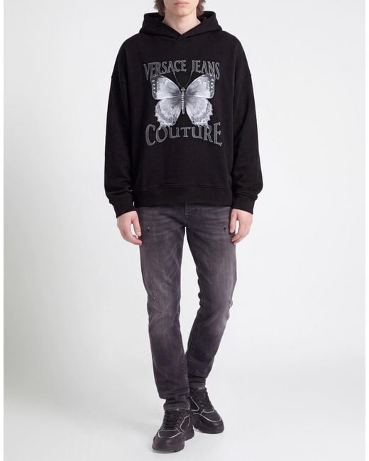 Versace Jeans Couture Black Sweatshirt Cotton for men