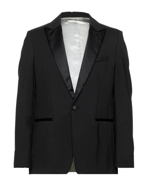 Mauro Grifoni Satin Suit Jacket in Black for Men - Lyst