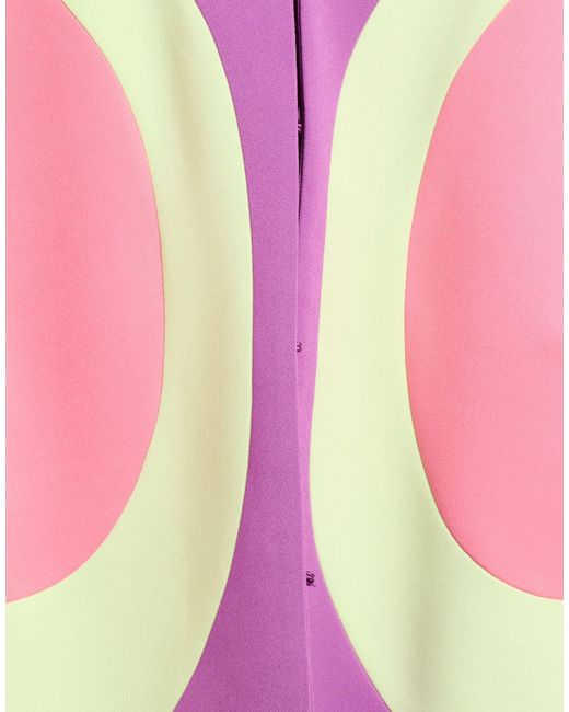 Moschino Pink Suit Polyester, Elastane