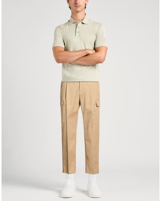 Manuel Ritz Natural Camel Pants Polyester, Cotton for men