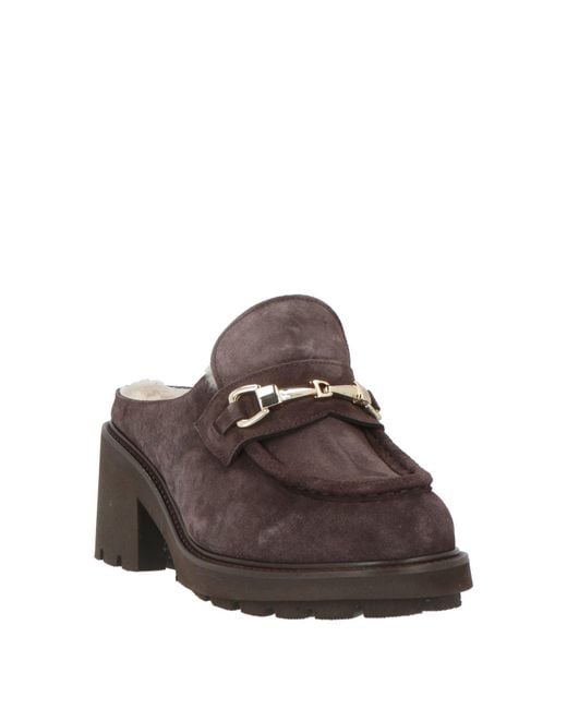 Doucal's Brown Mules & Clogs Leather