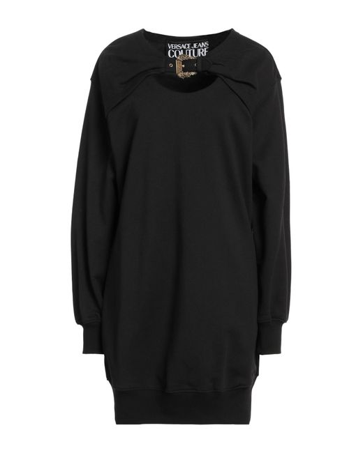 Versace Jeans Couture Black Mini Dress Cotton, Elastane