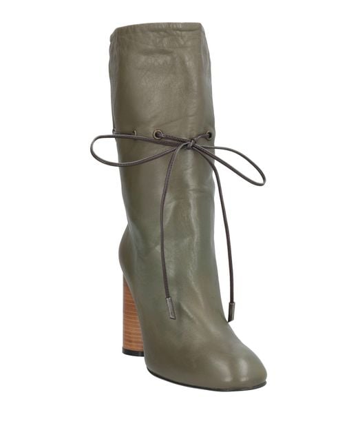 Manila Grace Green Ankle Boots