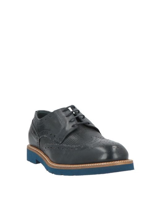 Baldinini Gray Lace-Up Shoes Calfskin for men