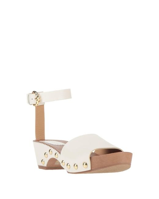 Ulla Johnson Natural Ivory Sandals Leather
