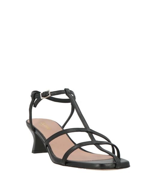 LA CUINTA Black Sandals Leather