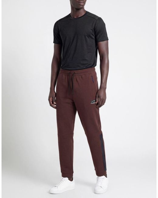 EA7 Purple Pants Polyester, Cotton, Elastane for men