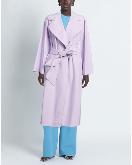Harris Wharf London Purple Overcoat & Trench Coat