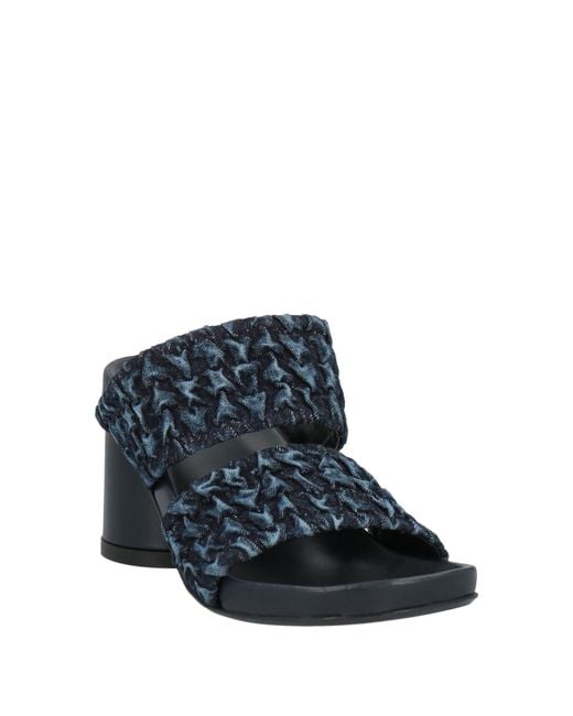 Agl Attilio Giusti Leombruni Blue Sandals Textile Fibers