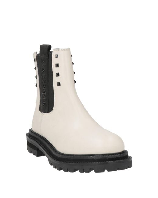 CafeNoir Black Light Ankle Boots Leather