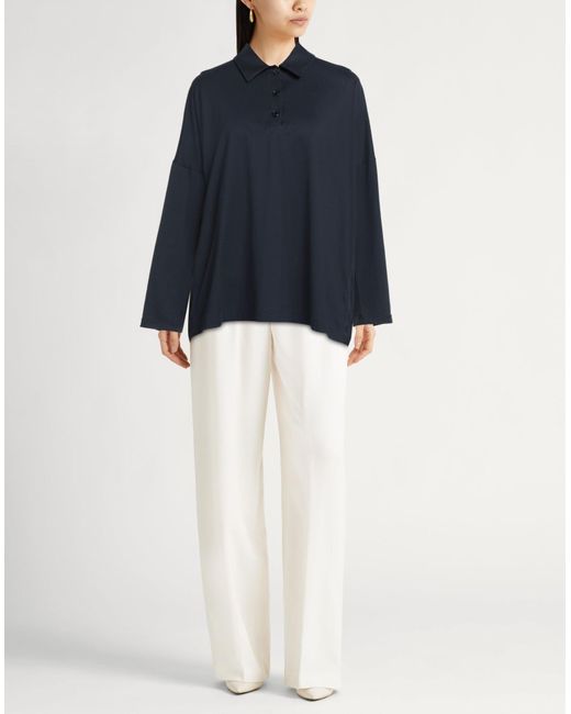 Fabiana Filippi Blue Midnight Polo Shirt Cotton, Viscose