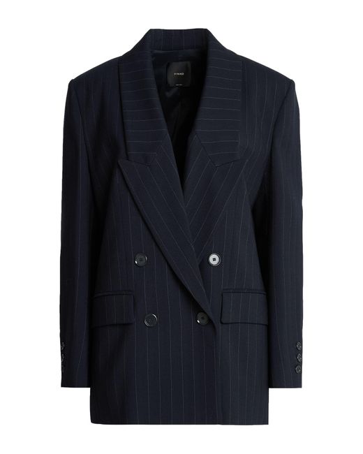 Pinko Blue Blazer Polyester, Wool, Elastane