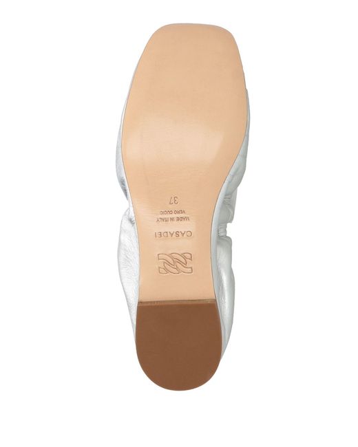 Casadei White Ballet Flats