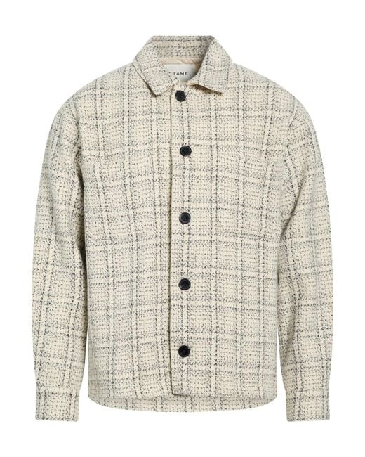FRAME Gray Ivory Jacket Wool, Polyamide for men