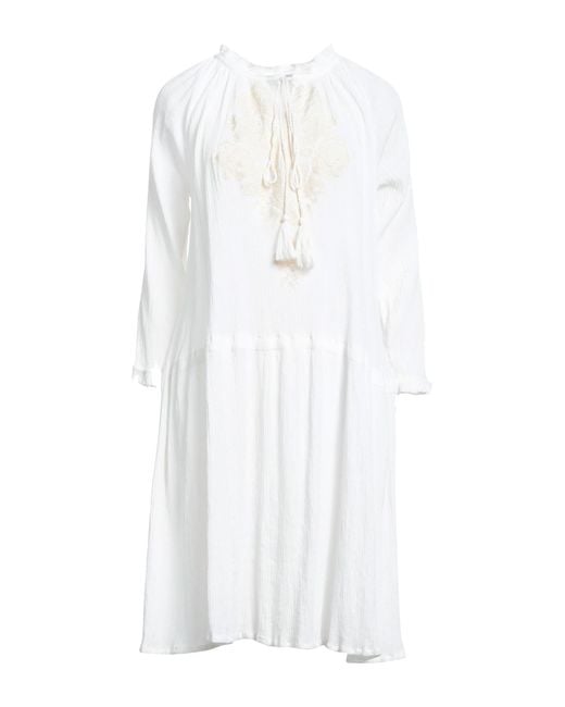 Douuod White Midi Dress