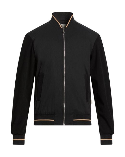 Yes London Black Jacket Cotton, Nylon, Elastane for men