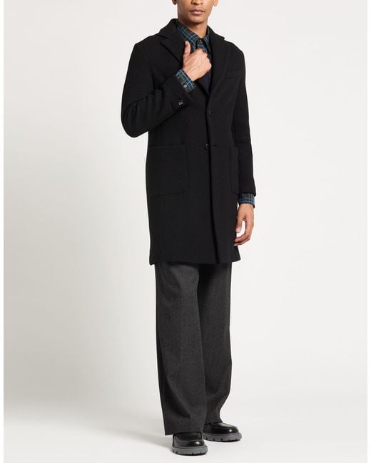 Barena Black Coat Wool, Elastane for men