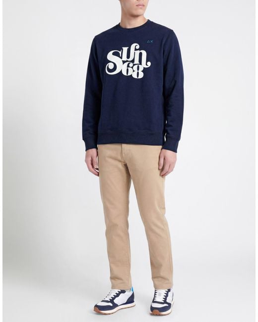 Sun 68 Blue Sweatshirt for men