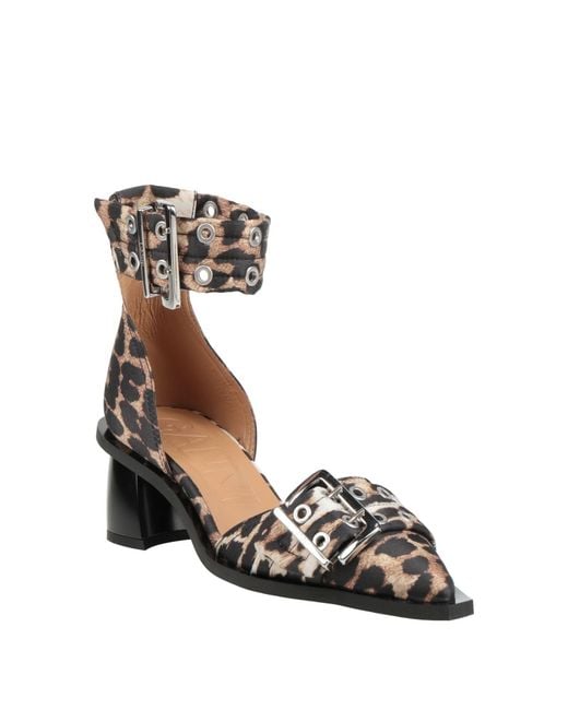 Ganni Metallic Pumps Textile Fibers