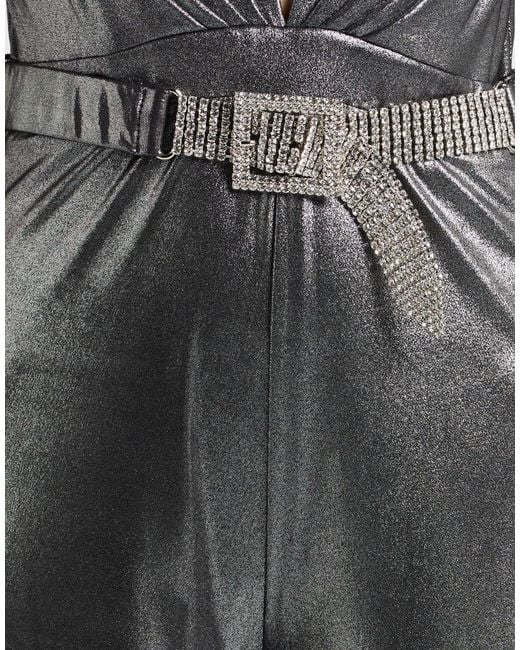 ATELIER LEGORA Gray Jumpsuit Polyester, Elastane