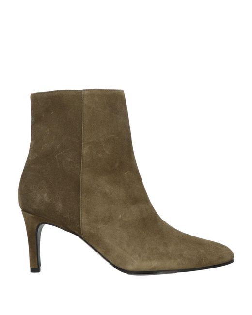 Free Lance Green Ankle Boots Leather