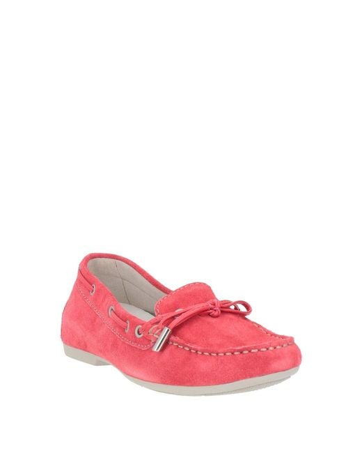 Stonefly Red Loafers Leather