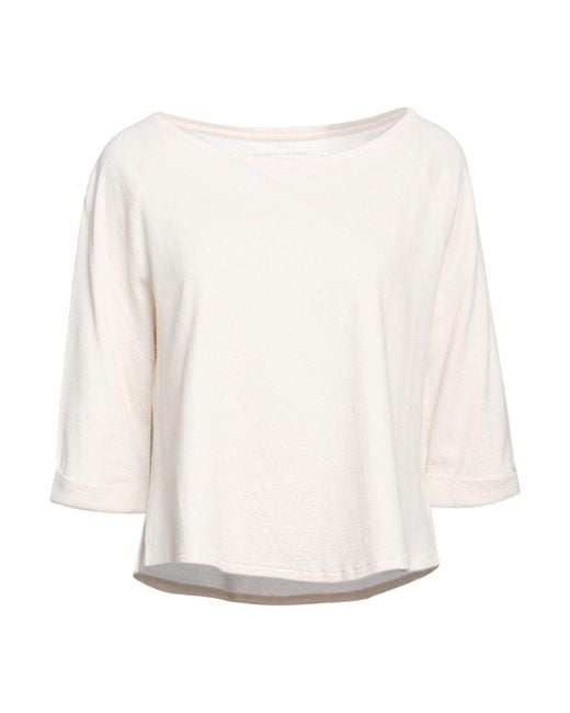Majestic Filatures White Ivory T-Shirt Organic Cotton, Cashmere