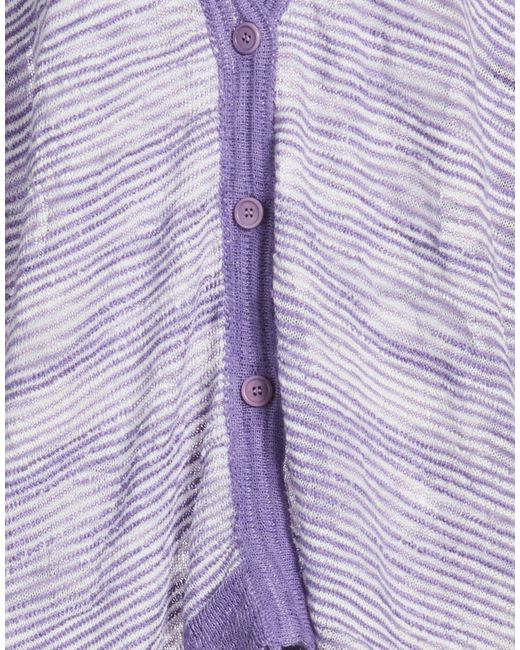 Suoli Purple Cardigan Linen, Polyester