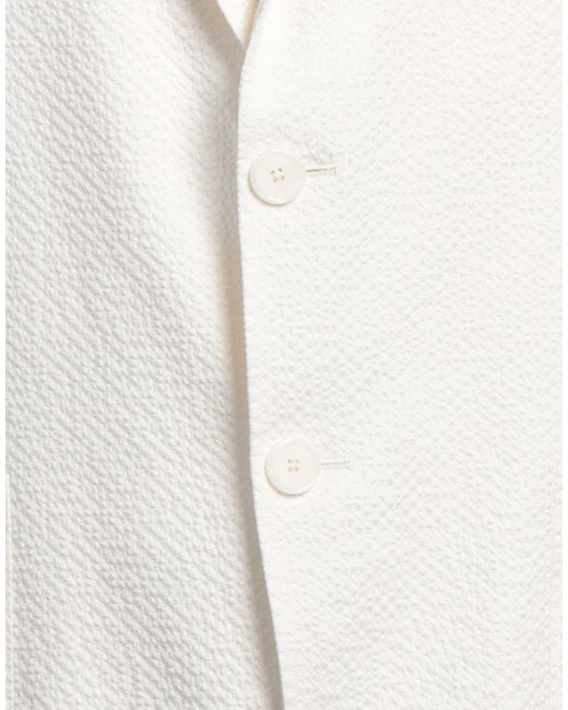 Tagliatore White Blazer Cotton, Elastane, Polyamide for men