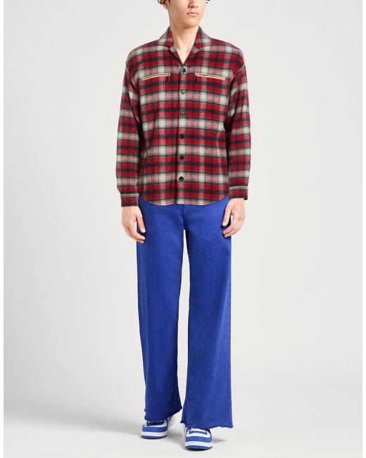 DSquared² Red Shirt Wool, Polyamide, Alpaca Wool for men