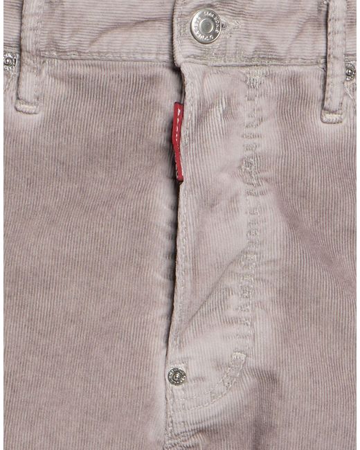 DSquared² Gray Taupe Pants Cotton, Elastane for men