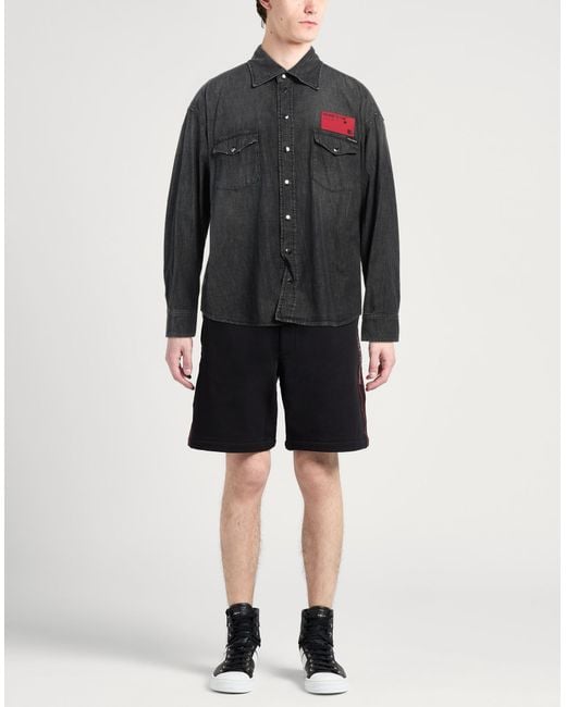 Dolce & Gabbana Gray Denim Shirt for men