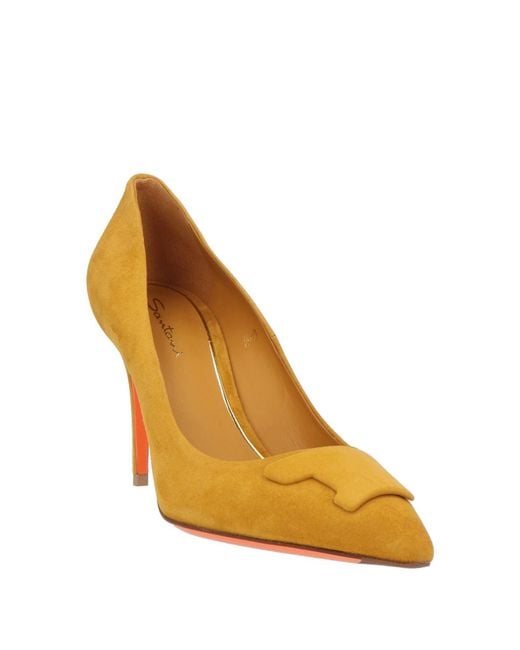 Santoni Metallic Pumps Leather