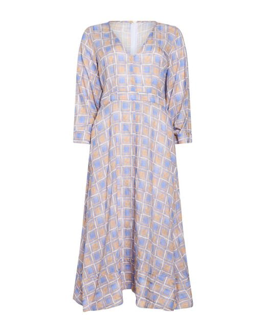 Caliban Purple Light Midi Dress Cotton
