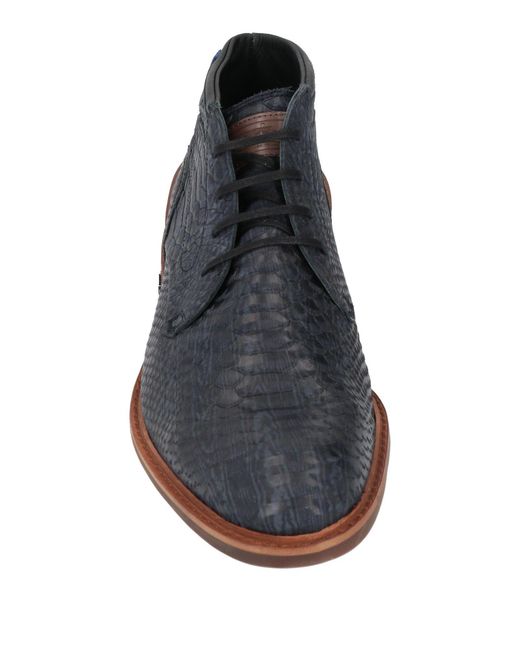 Floris Van Bommel Blue Ankle Boots for men