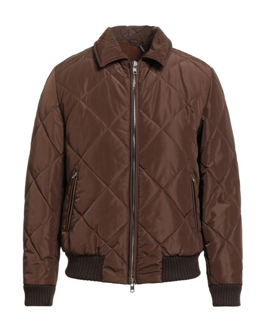Daniele Alessandrini Brown Puffer Polyester for men
