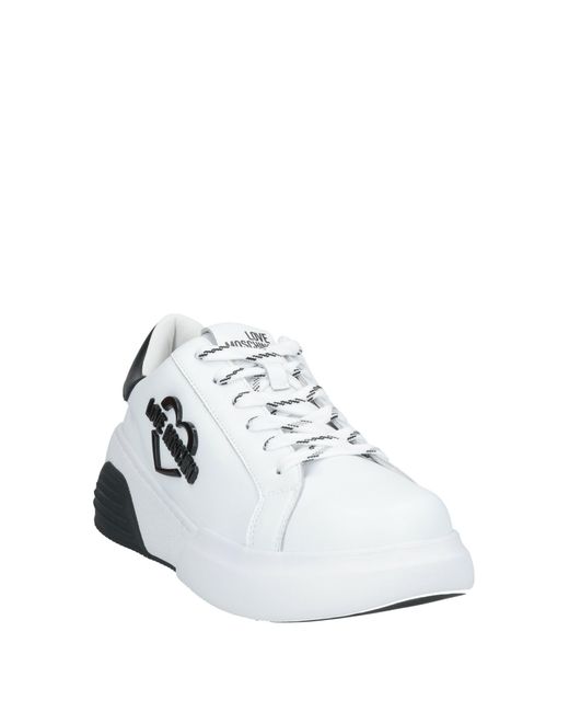 Love Moschino White Sneakers Calfskin