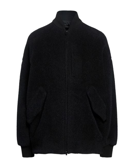 Hevò Black Jacket Virgin Wool, Alpaca Wool, Polyamide