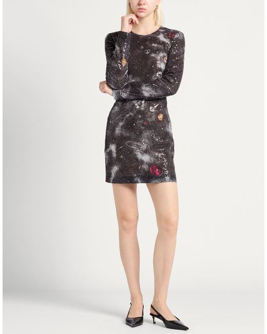 Moschino Gray Charcoal Mini Dress Polyester