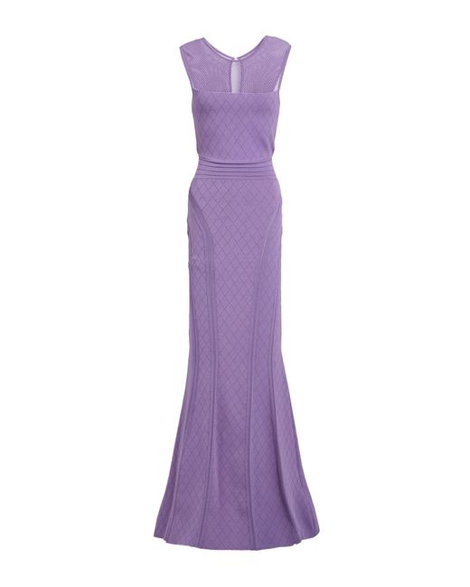 Elisabetta Franchi Purple Maxi Dress